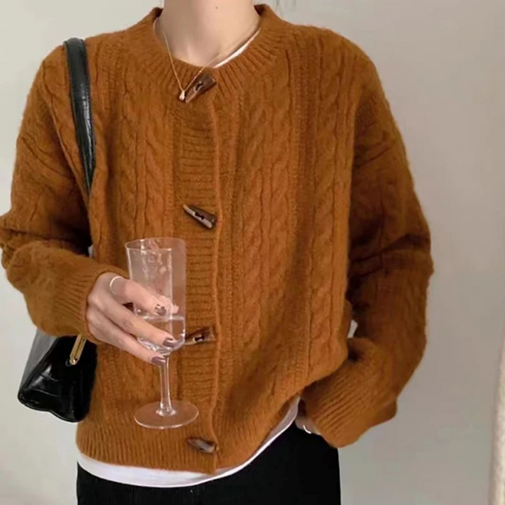 Amaya™ Retro Gestrickte Strickjacke mit Eleganz