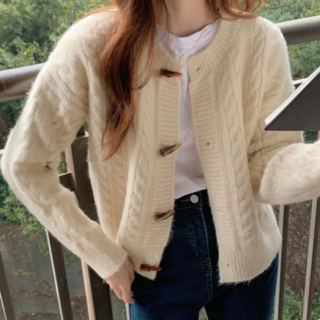 Amaya™ Retro Gestrickte Strickjacke mit Eleganz