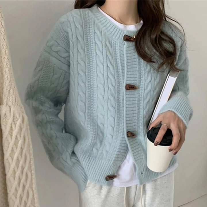 Amaya™ Retro Gestrickte Strickjacke mit Eleganz