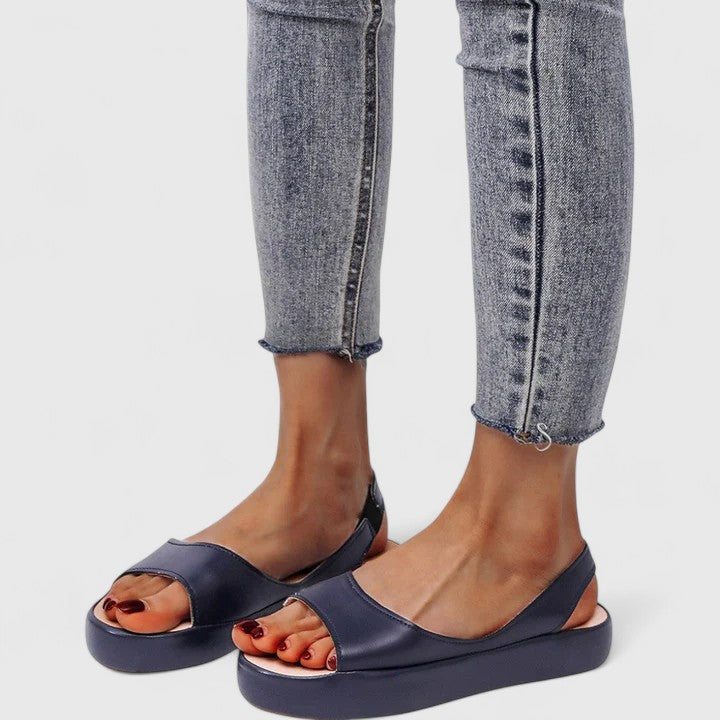 Colette | Damen Plateau Slingback Sandalen