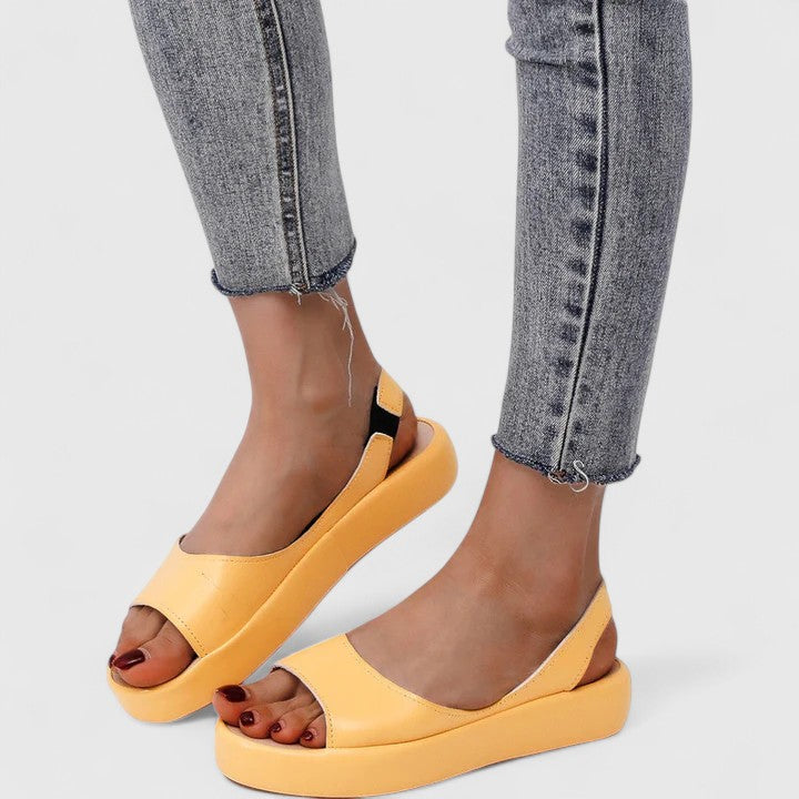 Colette | Damen Plateau Slingback Sandalen