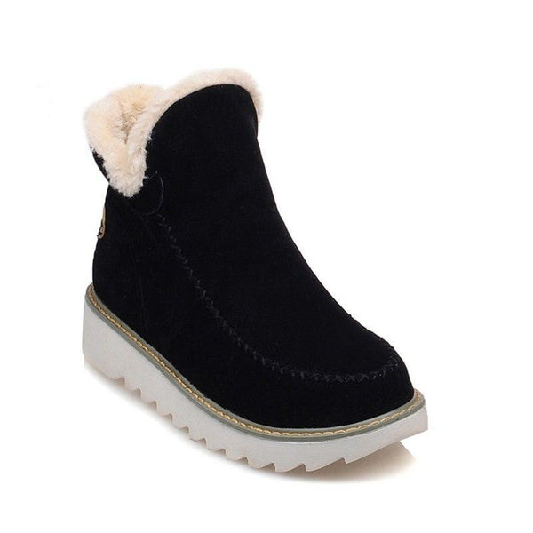 Valentina | Dames Instap Enkel Platform Stikdetail Laarzen