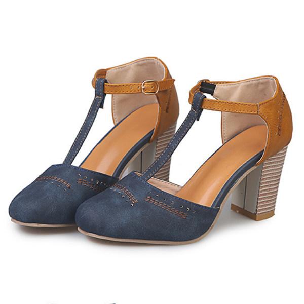 Madison | Dames Vintage Contrast T-Band Blokhakken
