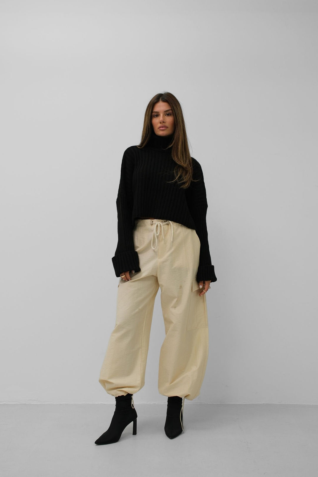 Ava | Dames Cargo-Jogger in Geel
