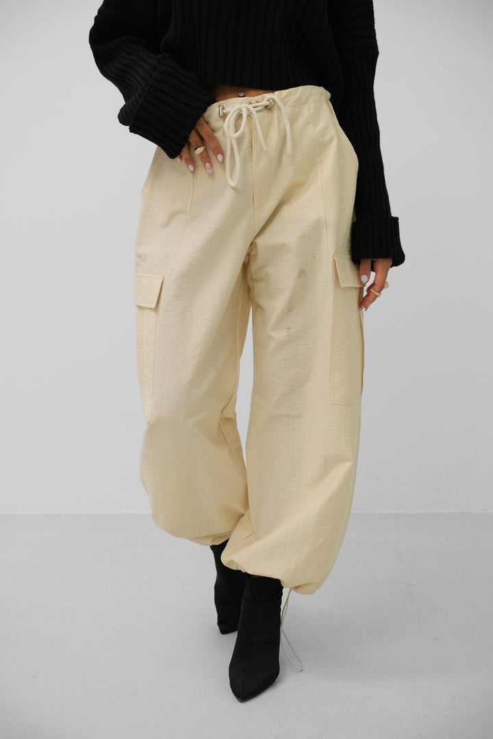 Ava | Dames Cargo-Jogger in Geel