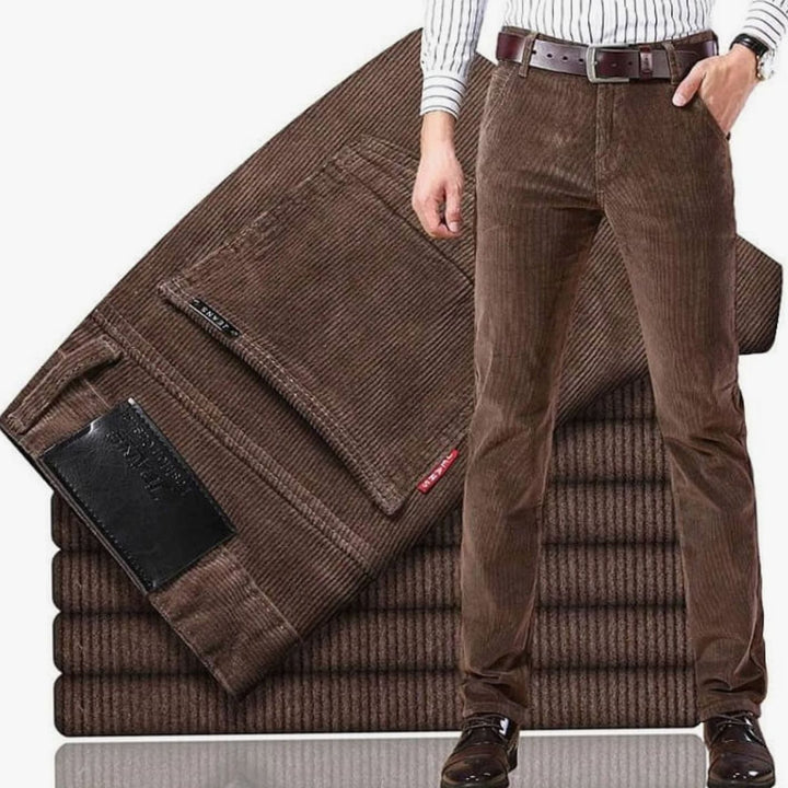 Klassieke Corduroy Rechte Pantalon Heren - Bruin