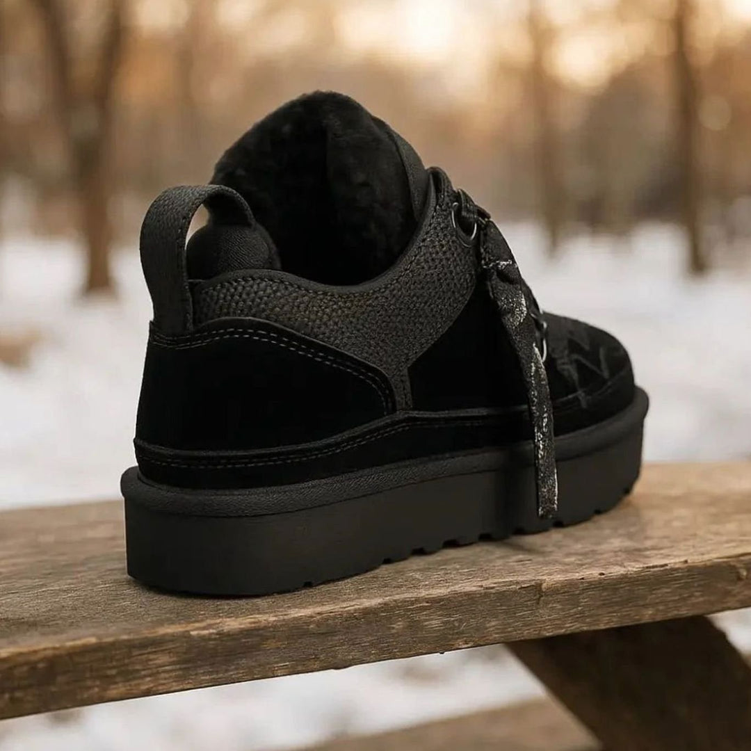 Laarzen Dames Gevoerde Winterstiefeletten Veterschoenen Antislipzool