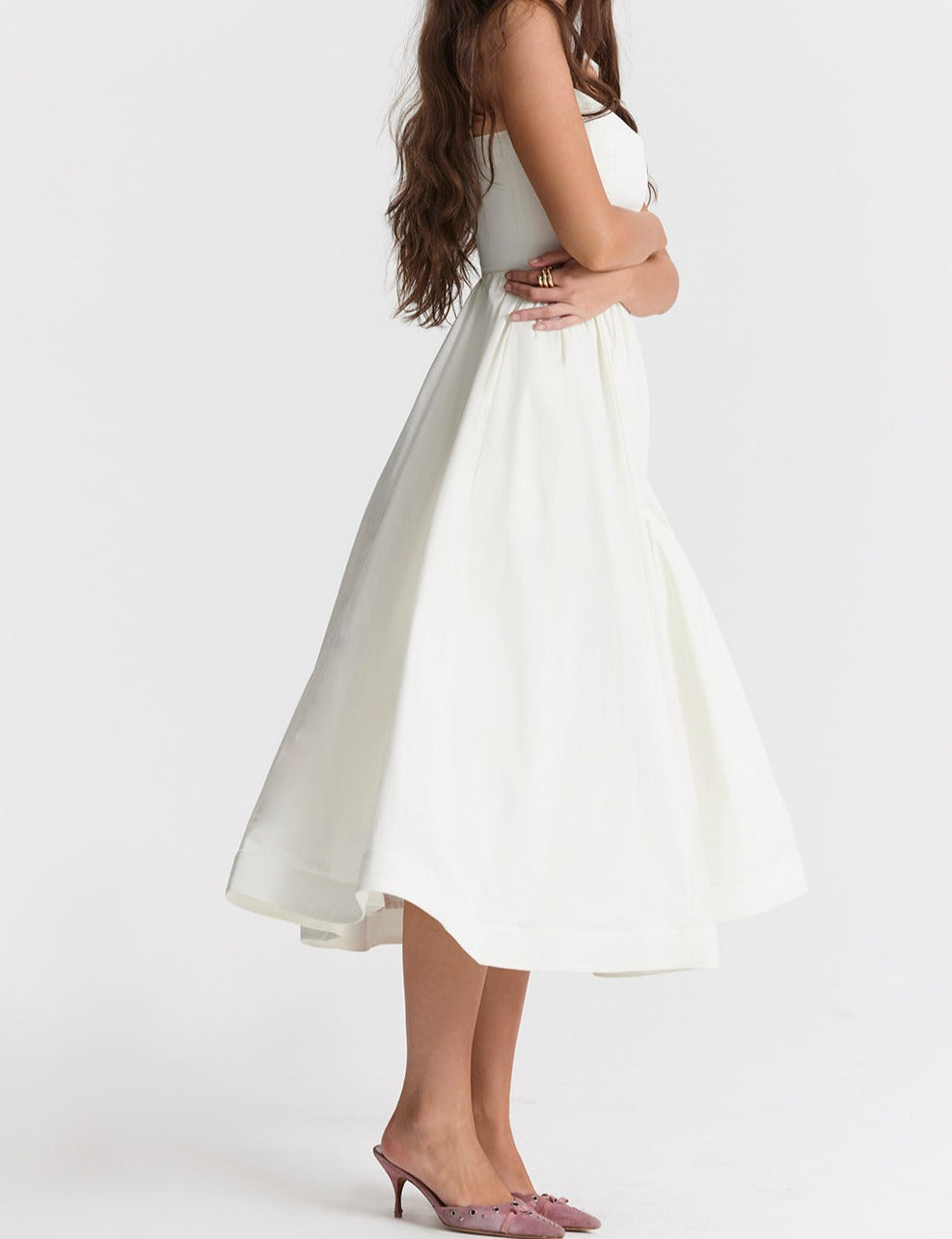 Maike™ Elegantes trägerloses Midikleid