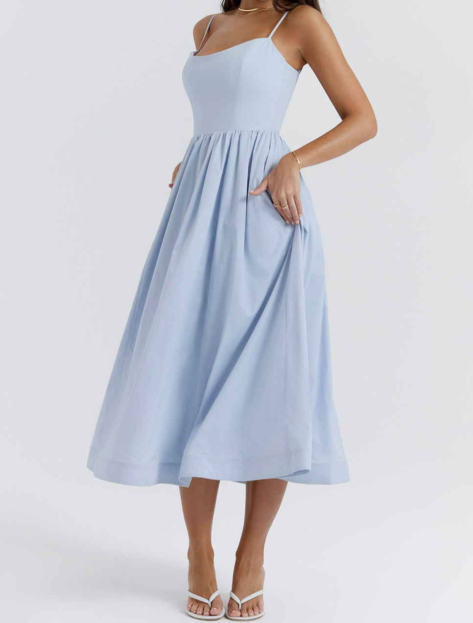 Maike™ Elegantes trägerloses Midikleid