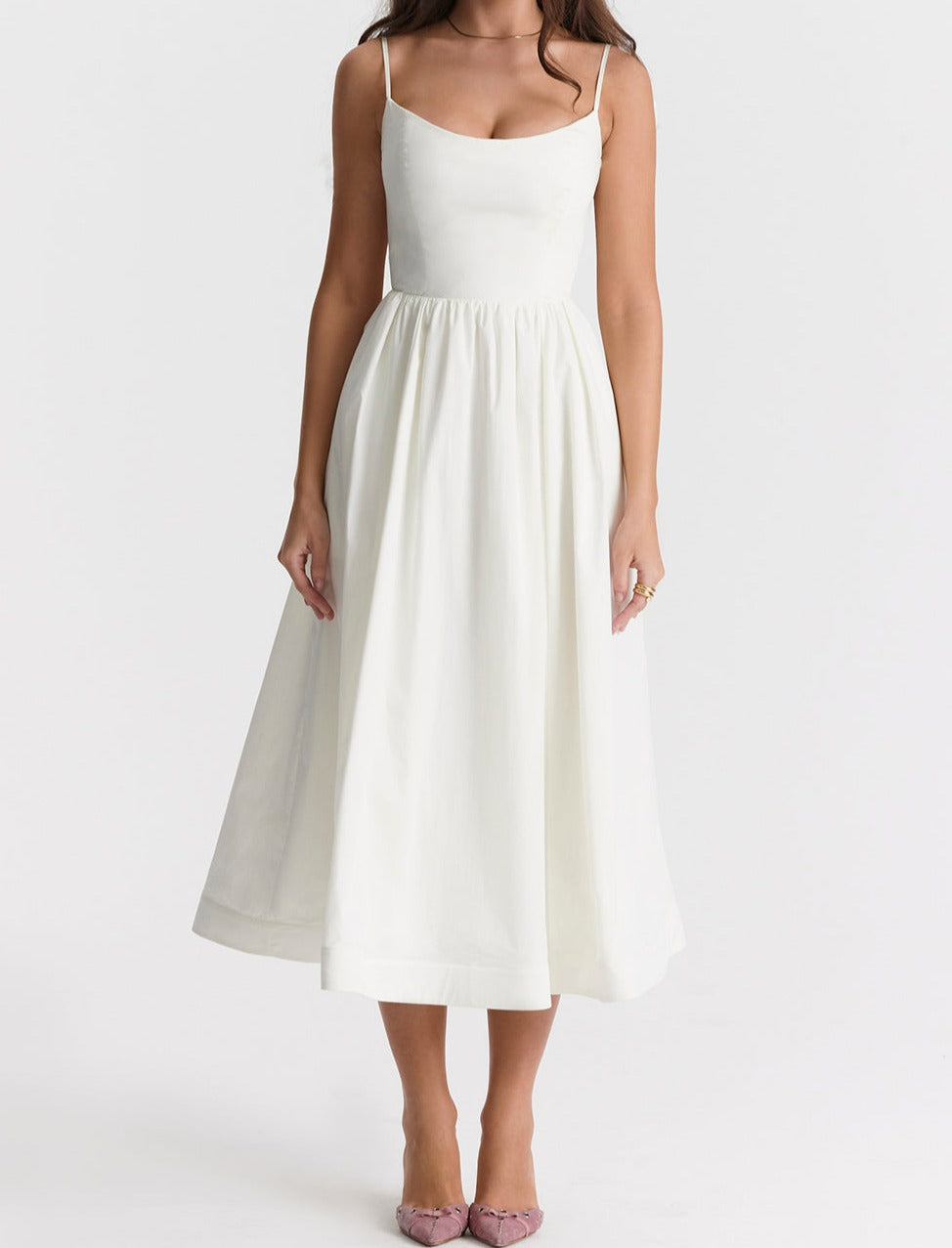 Maike™ Elegantes trägerloses Midikleid