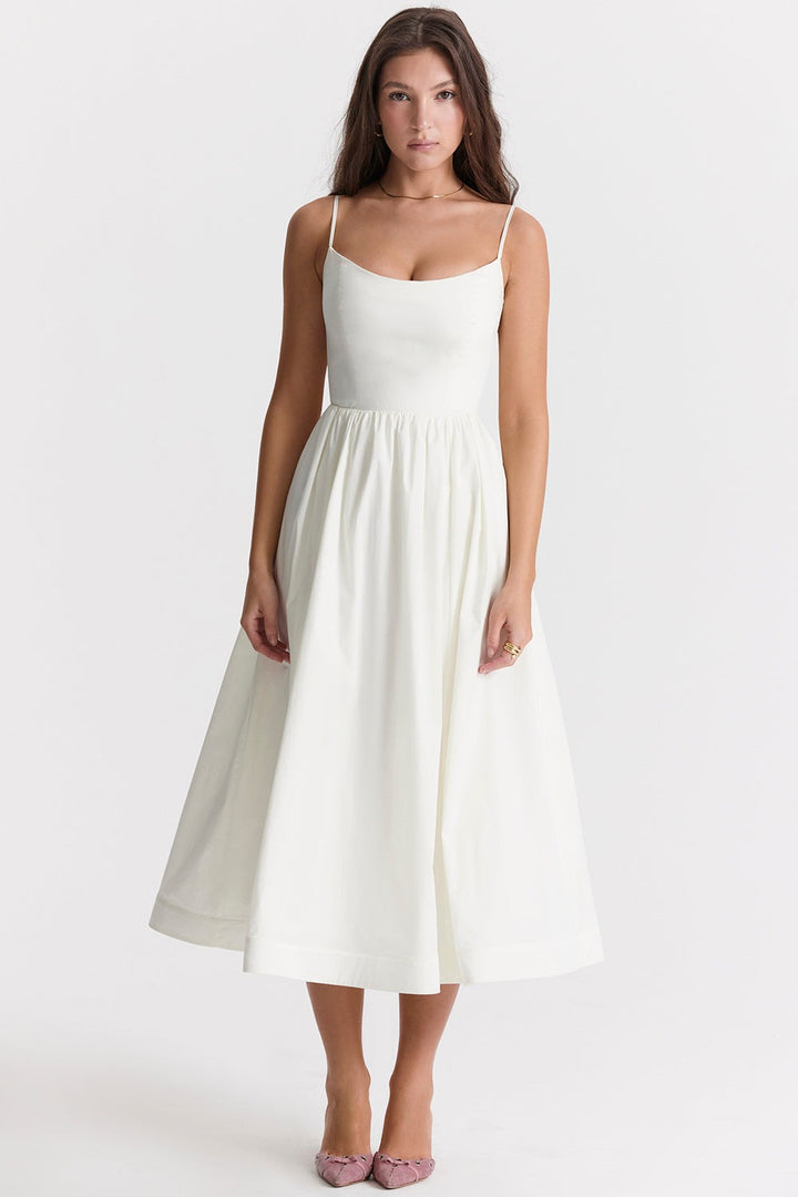Maike™ Elegantes trägerloses Midikleid