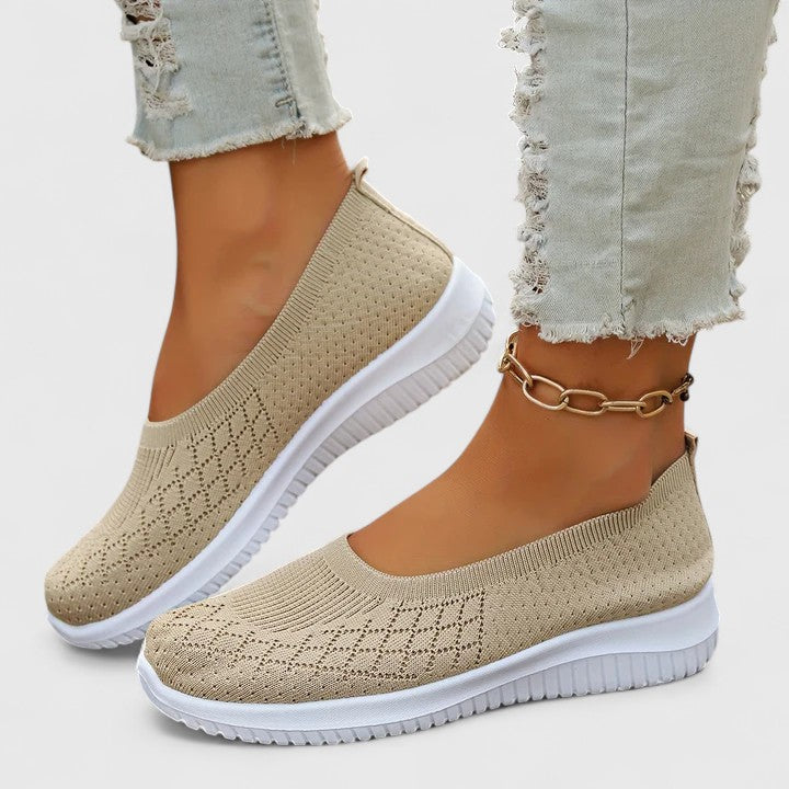 Giselle | Damen Leichte Slip-On Gestrickte Ballerinas