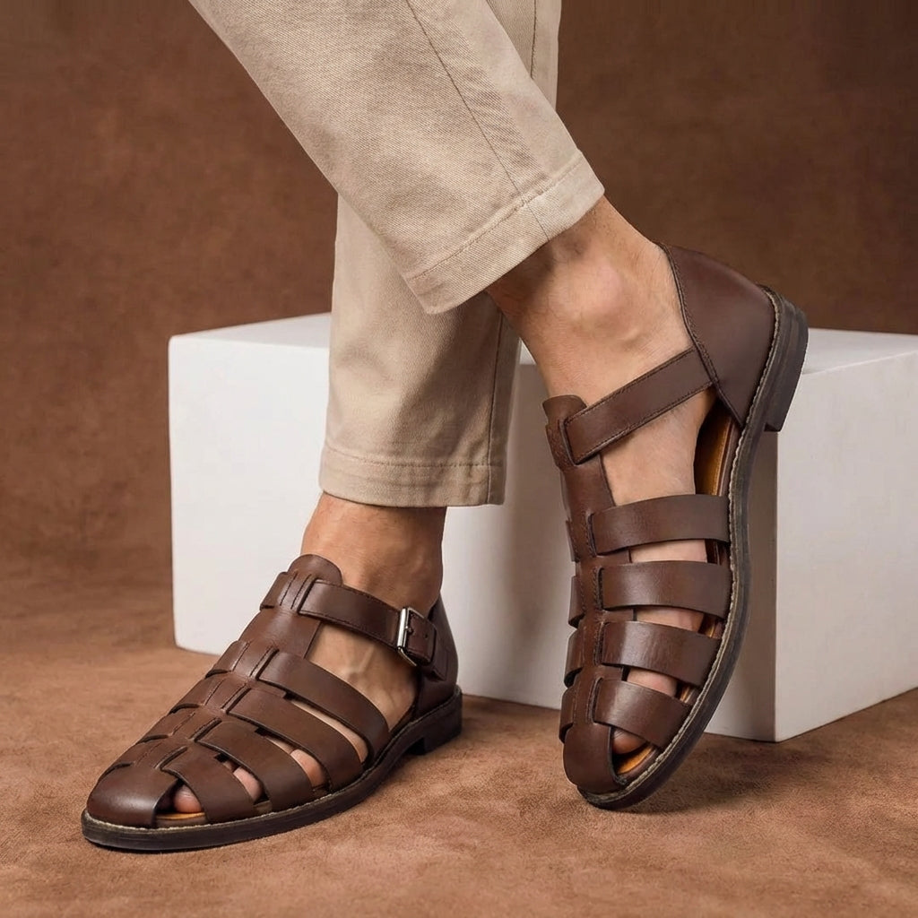 Graham | Heren Gespband Gesloten Teen Sandalen