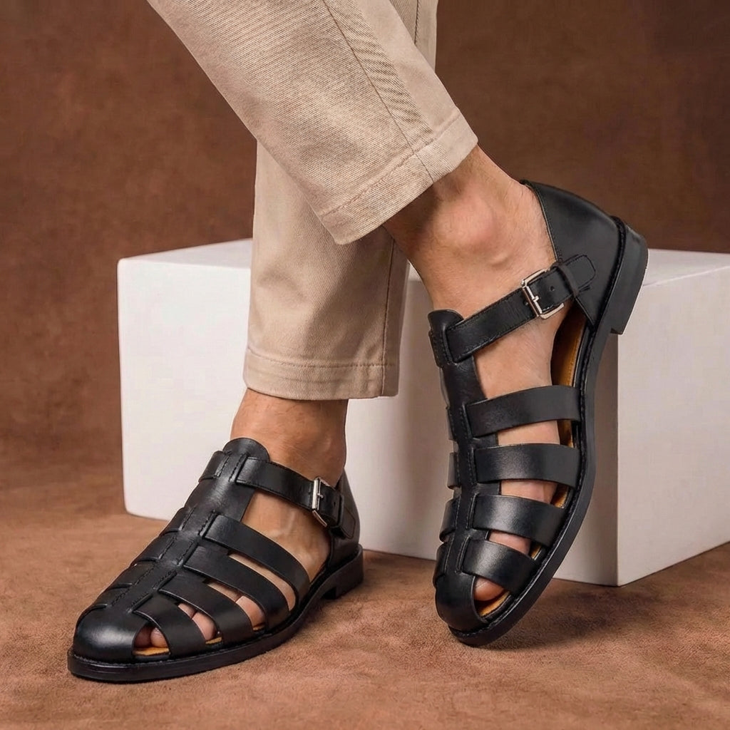 Graham | Heren Gespband Gesloten Teen Sandalen