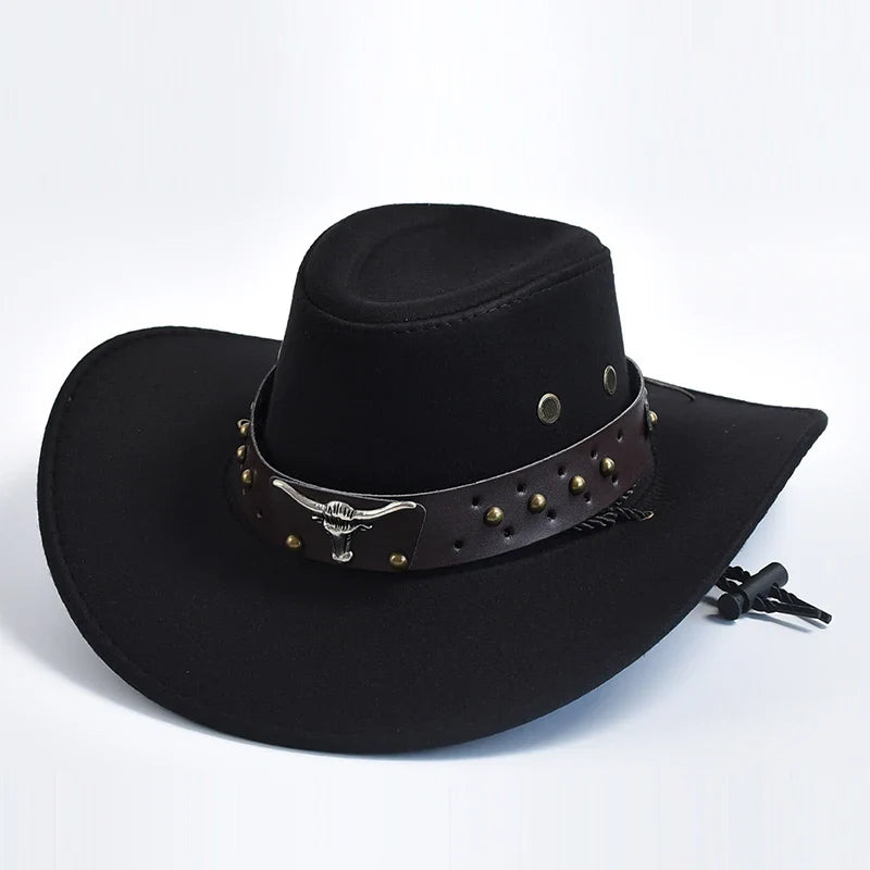 Caleb | Herren Breiter Rand Western Cowboyhut
