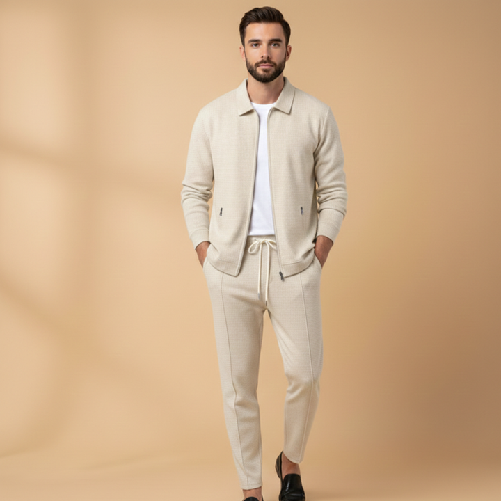 Elijah | Heren Casual Ritsjas Tweedelige Set