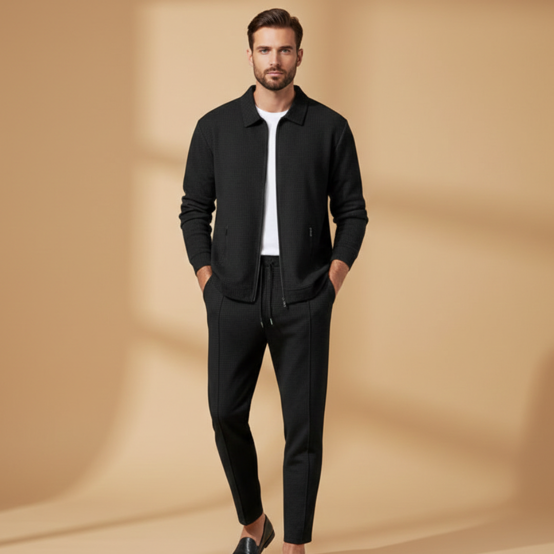 Elijah | Heren Casual Ritsjas Tweedelige Set