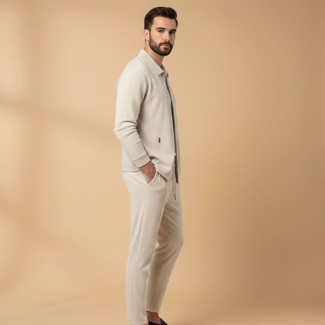 Elijah | Heren Casual Ritsjas Tweedelige Set