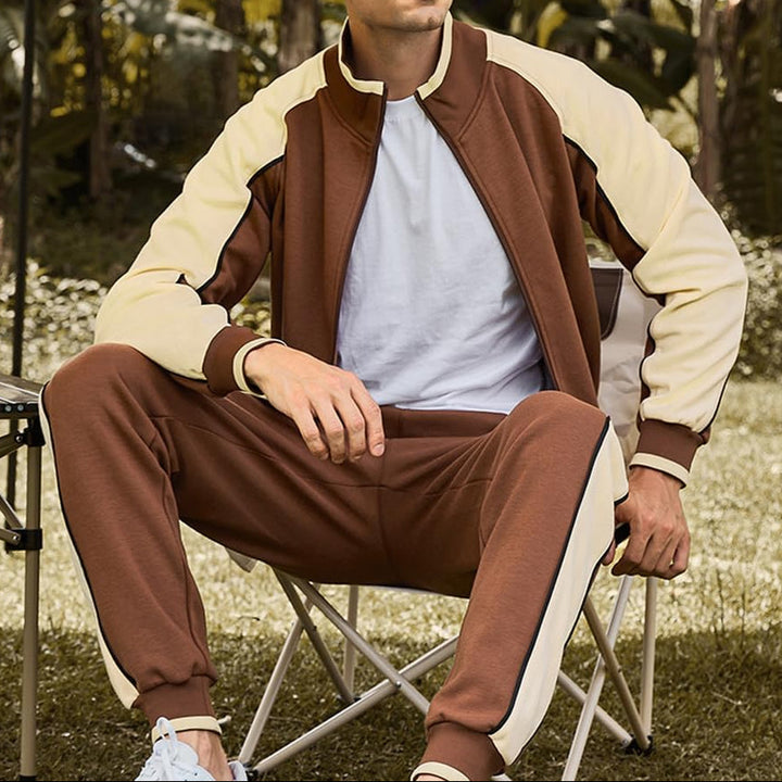 Jayden | Herren Trainingsanzug mit Reißverschluss Jacke und Hose Set
