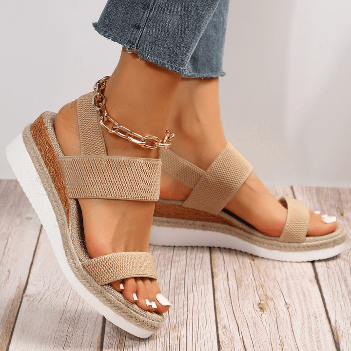 Nora | Dames Orthopedische Kruisband Platform Sandalen