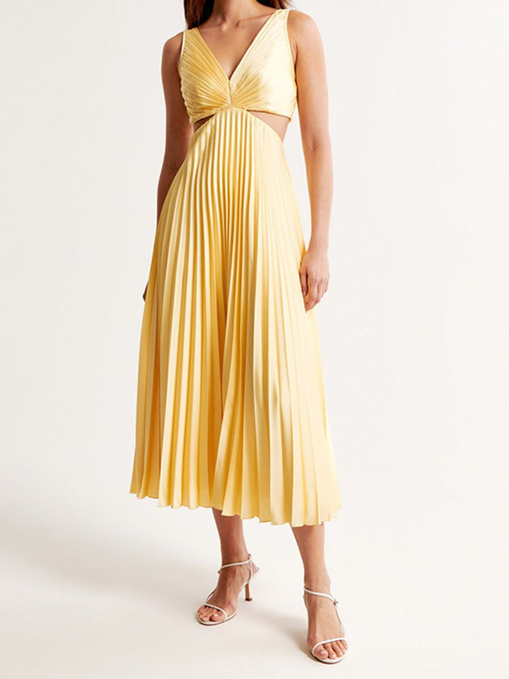 Mother of the Bride Jurk Geplooide V-hals Maxi-jurk Dames