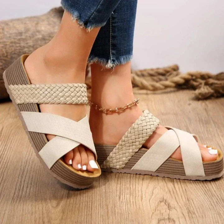 Kendra | Damen Orthopädische Plateau Slide Sandalen