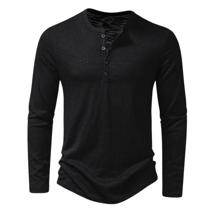 Oliver | Heren Casual Button Henley Shirt