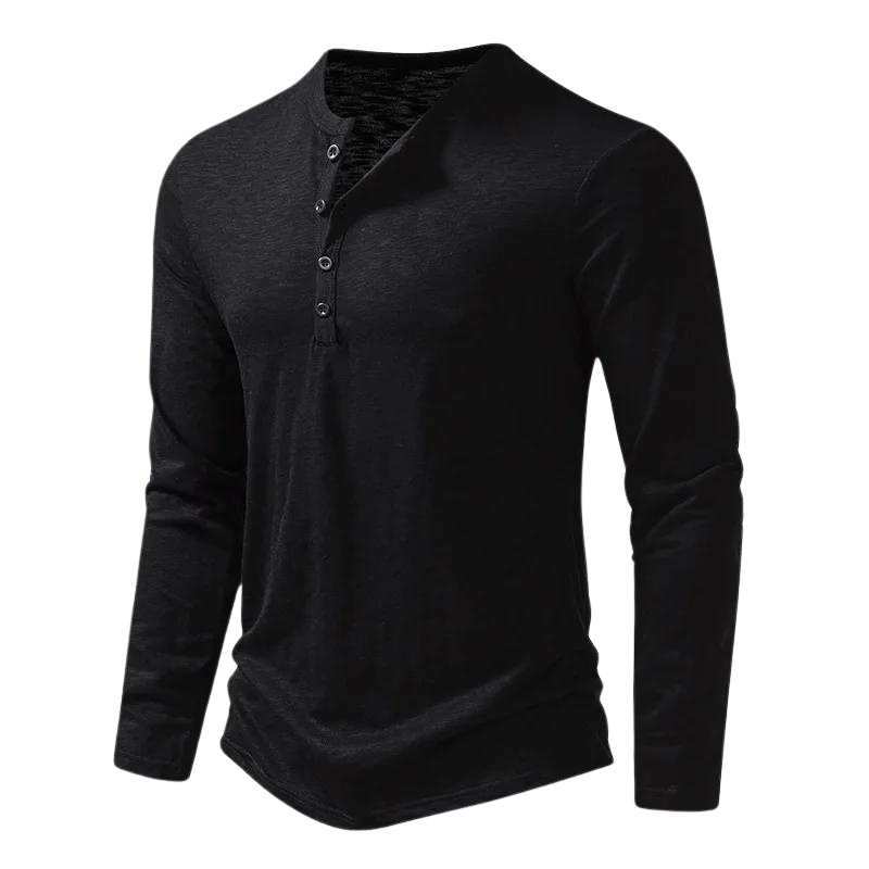 Oliver | Heren Casual Button Henley Shirt