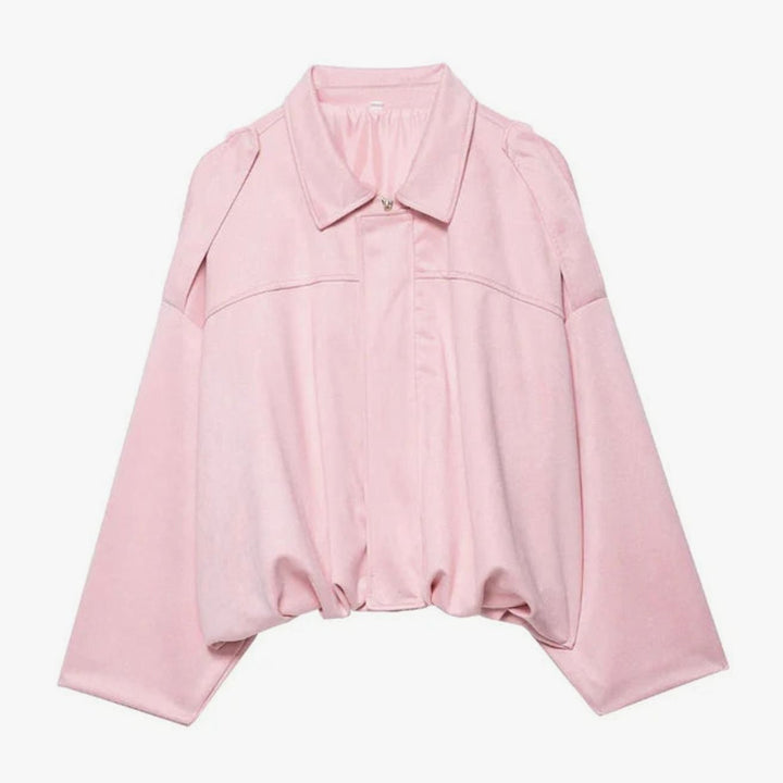 Oversized Suede Winterjas Dames Waterafstotend Bomber - Roze