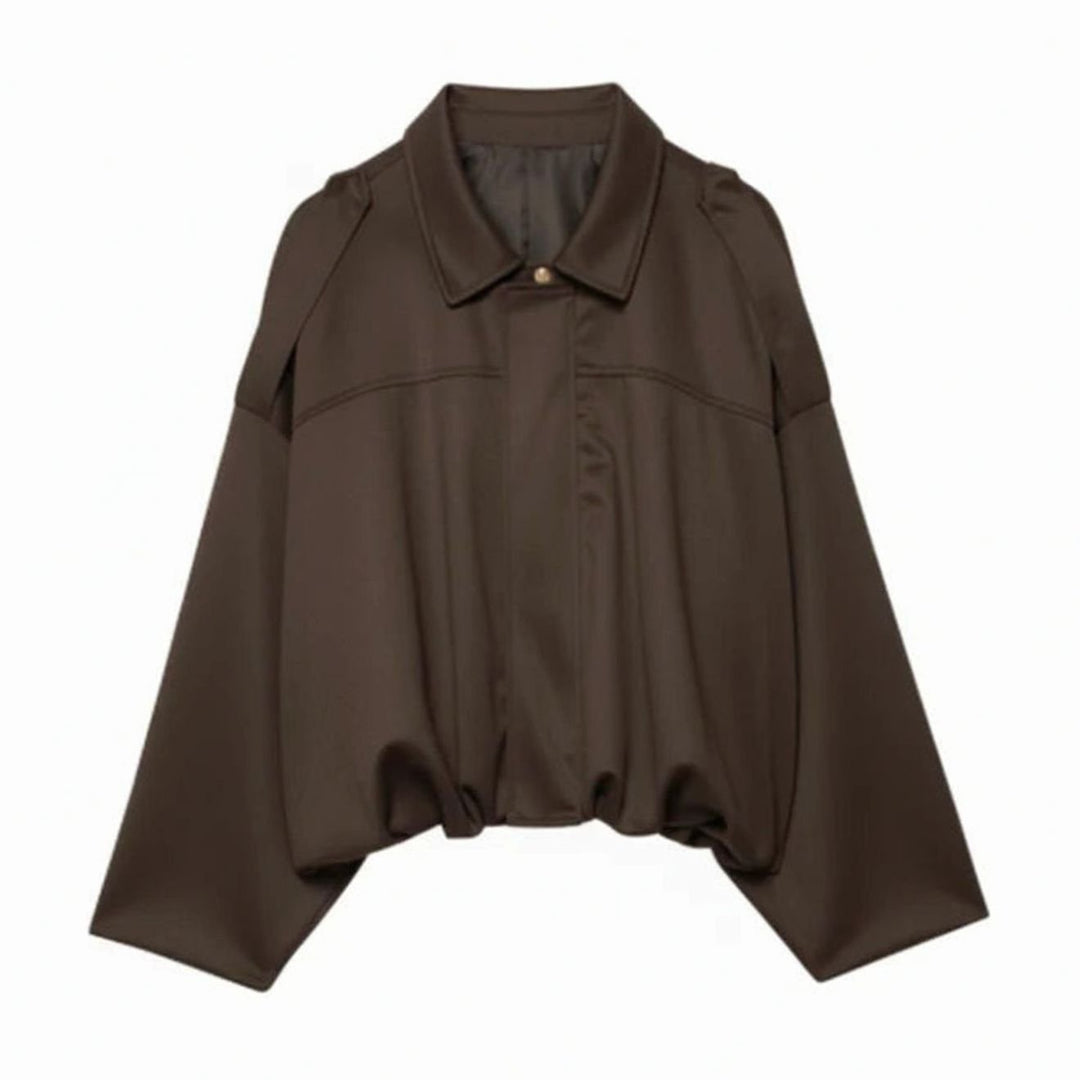 Oversized Suede Winterjas Dames Waterafstotend Bomber - Lichtbruin