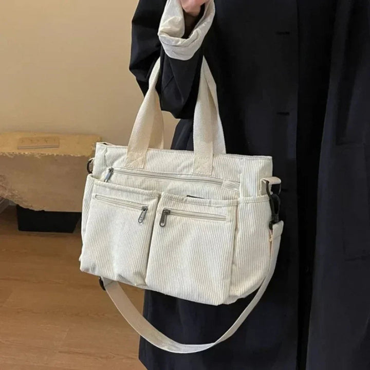 Ribfluwelen Veelzakkige Tote Bag Dames Schoudertas