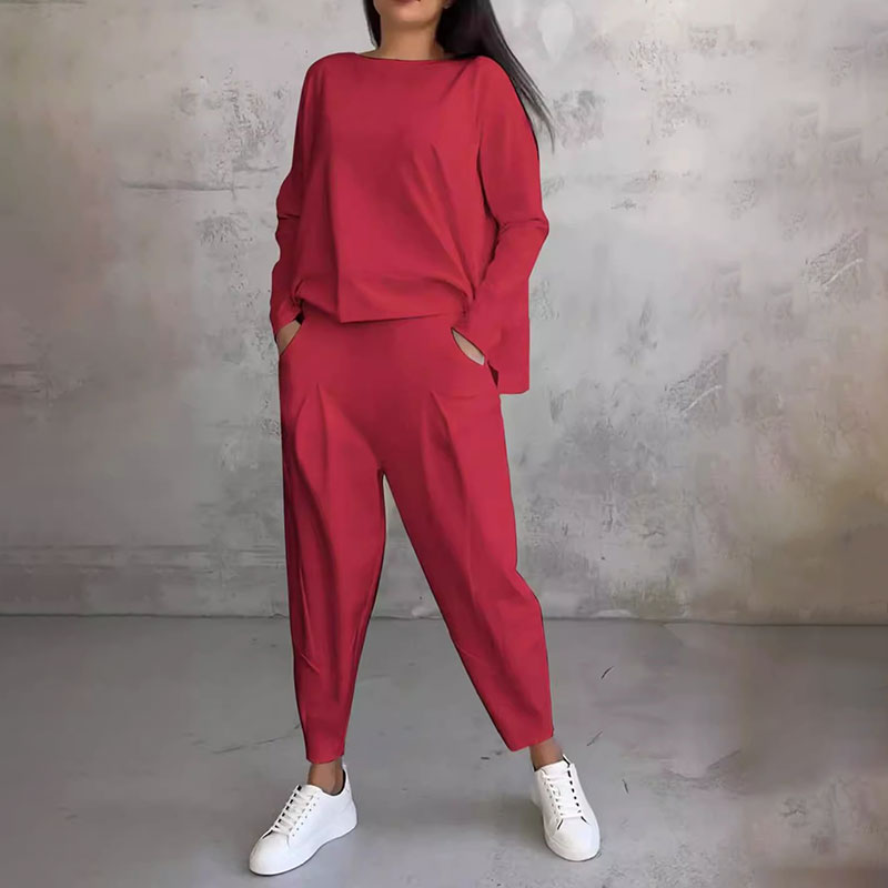 Brenda™ Damen-Lounge-Set mit Komfortablem Pullover und Jogginghose