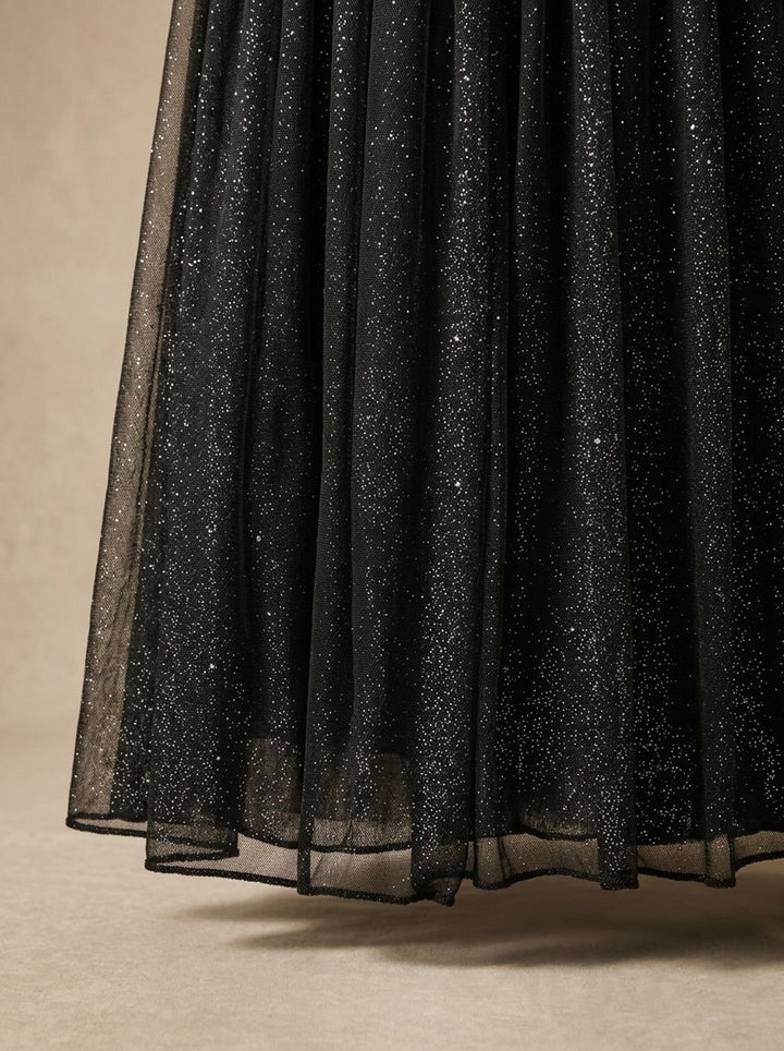 Strapless Glitter Feestjurk Dames Mini A-line