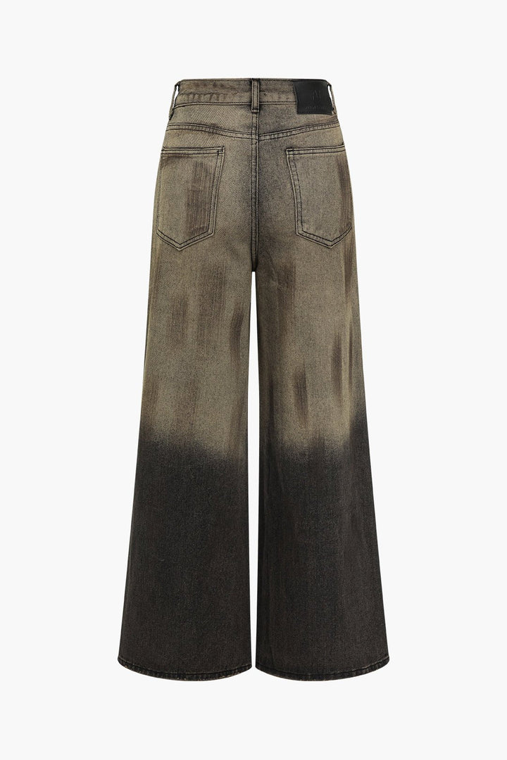 Emmi | Trendy Wide Leg Ombre-Jeans