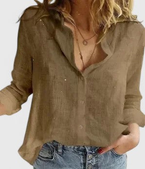 Cherish | Dames Casual Knopen V-Hals Blouse