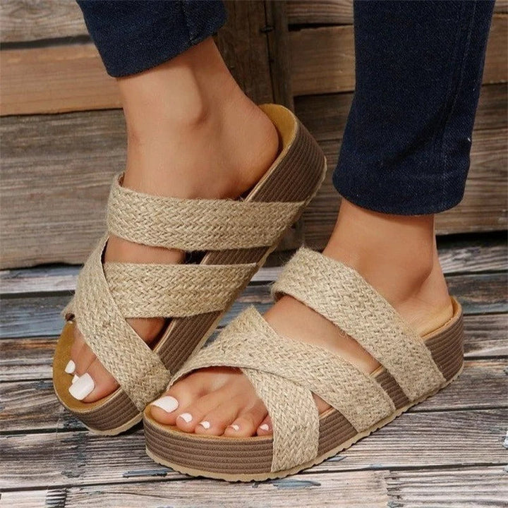 Kendra | Damen Orthopädische Plateau Slide Sandalen