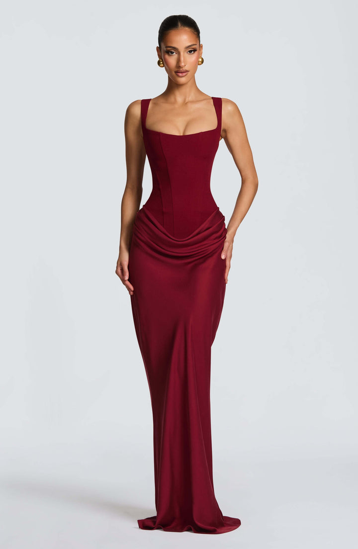 Jenna | Dames Mouwloze Bodycon Maxi Bruiloftsgast Jurk