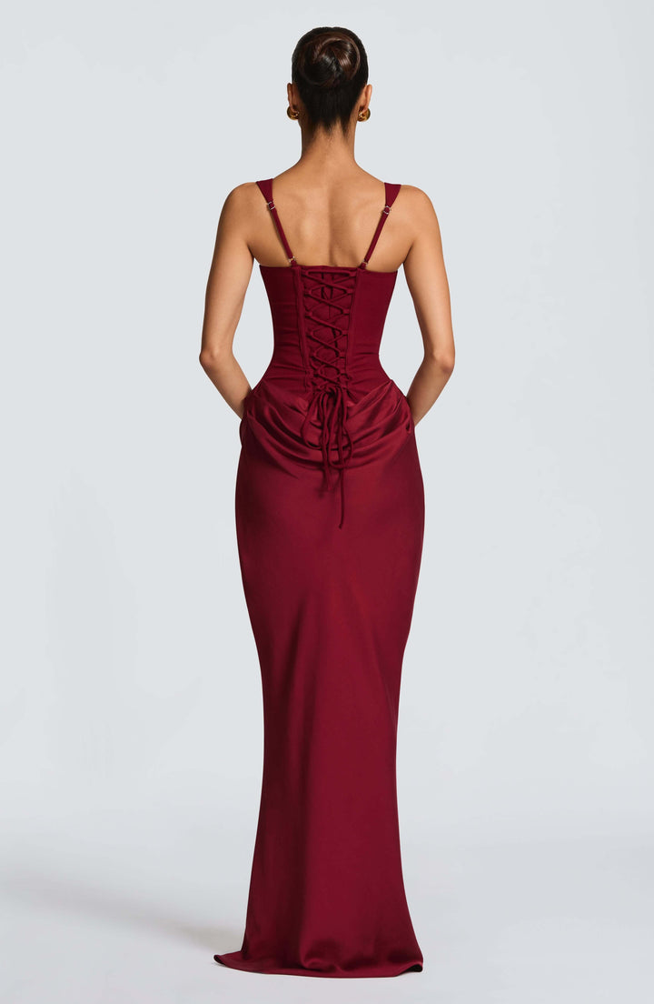 Jenna | Dames Mouwloze Bodycon Maxi Bruiloftsgast Jurk