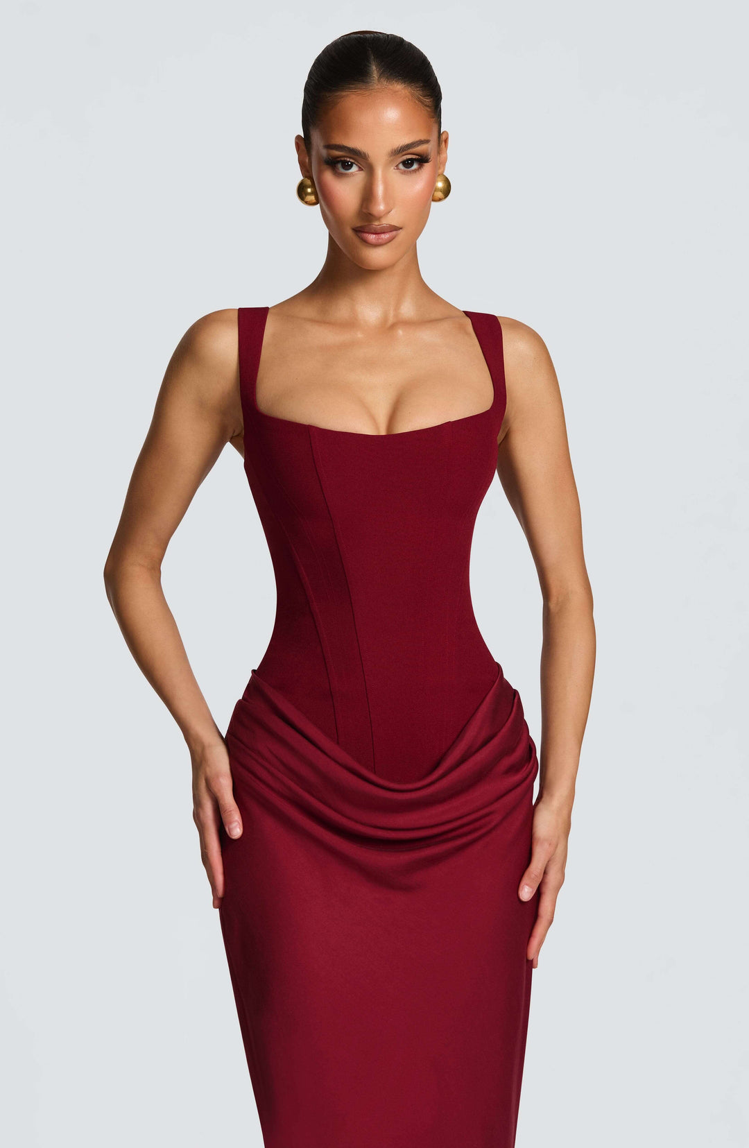 Jenna | Dames Mouwloze Bodycon Maxi Bruiloftsgast Jurk