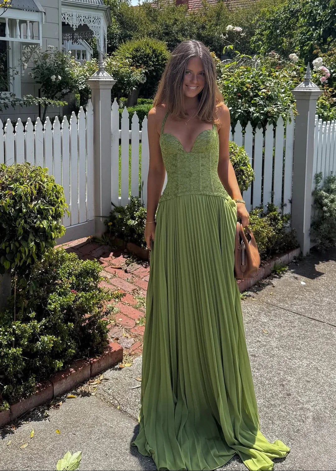 Paige | Dames Halter Geplooide Maxi Bruiloftsgast Jurk