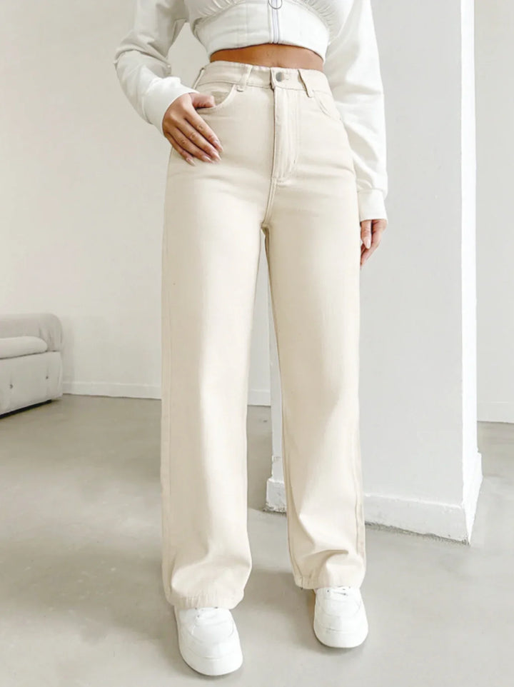 Victoria | Dames Hoge Taille Rechte Pijpen Broek