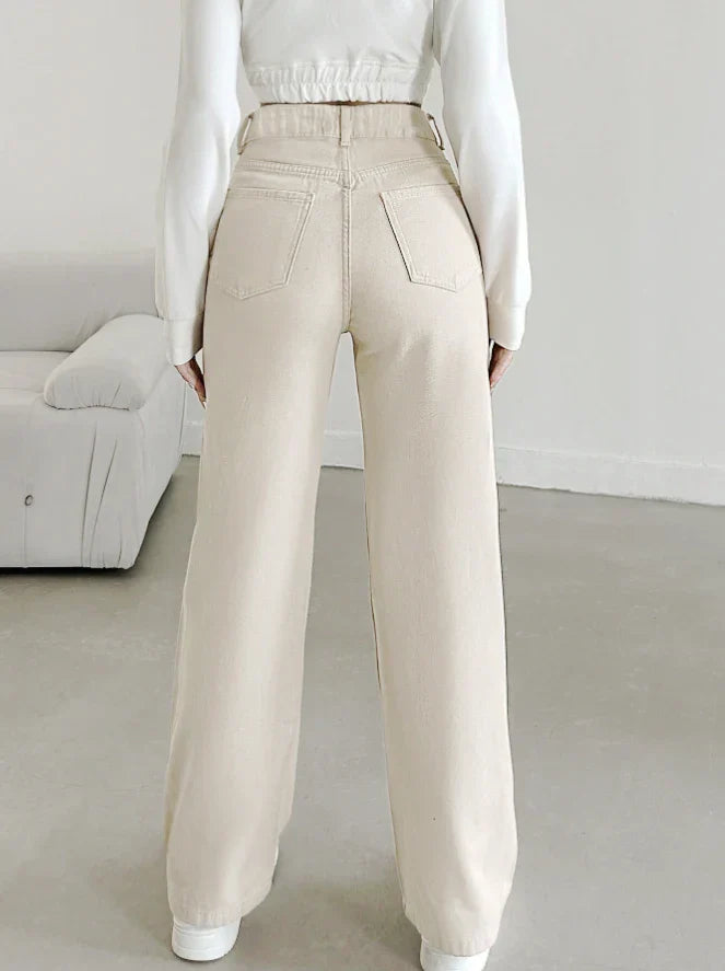 Victoria | Dames Hoge Taille Rechte Pijpen Broek