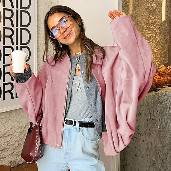 Maeve | Damen Oversized Kurz geschnittene Bomberjacke