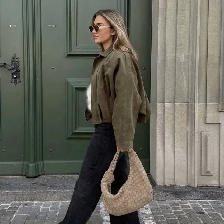 Maeve | Damen Oversized Kurz geschnittene Bomberjacke
