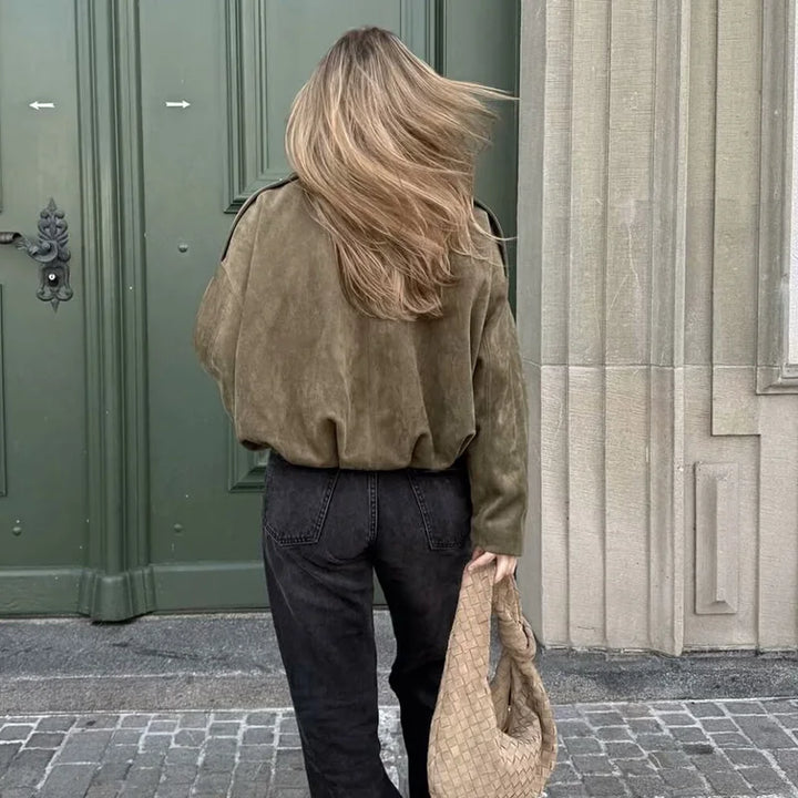 Maeve | Damen Oversized Kurz geschnittene Bomberjacke