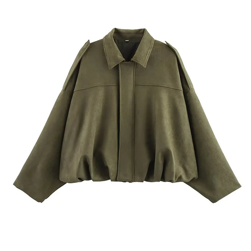 Maeve | Damen Oversized Kurz geschnittene Bomberjacke