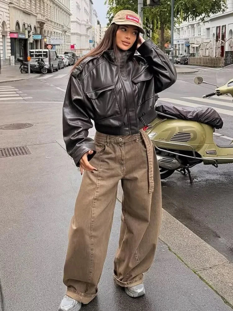 Clementine | Damen Reißverschluss Bikerjacke