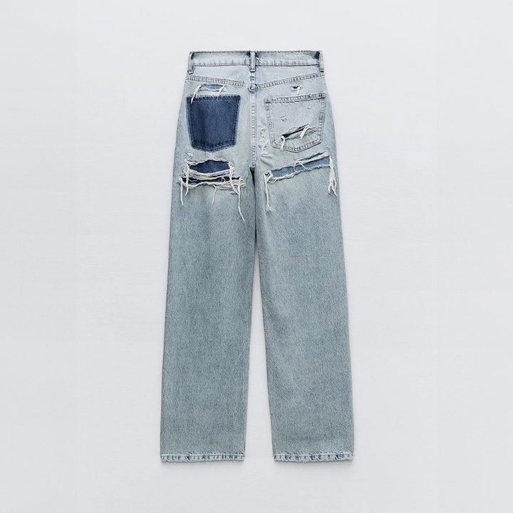Vintage Ripped Jeans High Waist